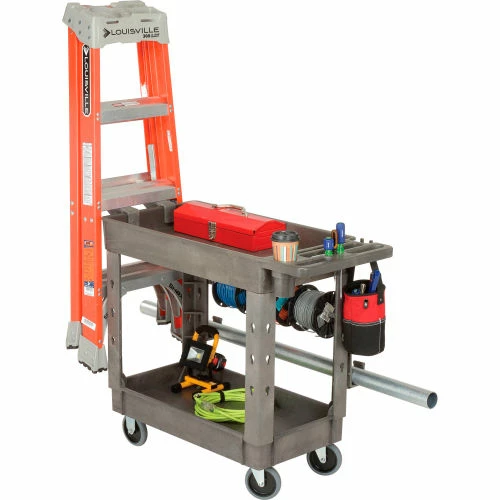 Global Industrial Utility Cart w/2 Shelves, 500 lb. Cap, 38"L x 17-1/2"W x 32-1/2"H, Gray 13 Global Industrial Utility Cart w/2 Shelves, 500 lb. Cap, 38"L x 17-1/2"W x 32-1/2"H, Gray - Image 13