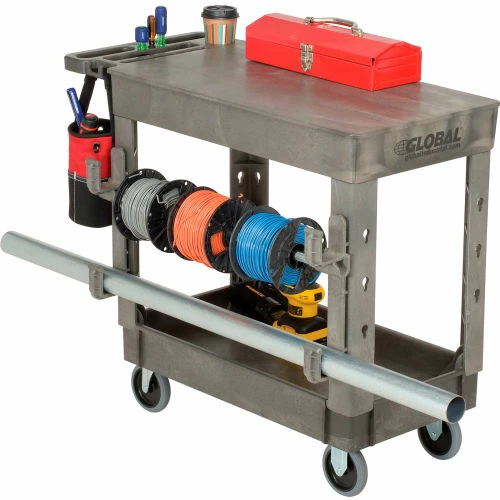 Global Industrial Deep Square Hooks for Utility Cart, 2-3/8"W x 12-1/8"H, Gray, 2/Pack 4 Global Industrial Deep Square Hooks for Utility Cart, 2-3/8"W x 12-1/8"H, Gray, 2/Pack - Image 4