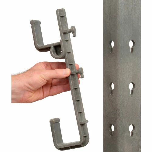 Global Industrial Deep Square Hooks for Utility Cart, 2-3/8"W x 12-1/8"H, Gray, 2/Pack 5 Global Industrial Deep Square Hooks for Utility Cart, 2-3/8"W x 12-1/8"H, Gray, 2/Pack - Image 5