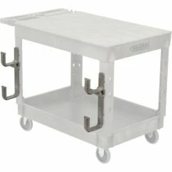 Global Industrial™ Deep Square Hooks for Utility Cart, 4-3/8"W x 13-1/8"H, Gray, 2/Pack