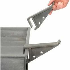 Global Industrial™ Ladder Hook for Industrial Utility Cart, 7-3/8"W x 2-3/8"H, Gray, 2/Pack -Utility Carts Elegant store 800303 02