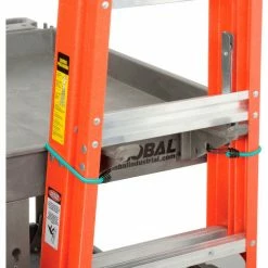 Global Industrial™ Ladder Hook for Industrial Utility Cart, 7-3/8"W x 2-3/8"H, Gray, 2/Pack -Utility Carts Elegant store 800303 06