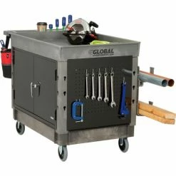 Global Industrial Utility Cart w/2 Tray Shelves & 5" Casters, 44"L x 25-1/2"W x 32-1/2"H 46 Global Industrial Utility Cart w/2 Tray Shelves & 5" Casters, 44"L x 25-1/2"W x 32-1/2"H -Utility Carts Elegant store 800305 02
