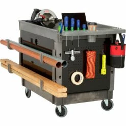 Global Industrial Utility Cart w/2 Tray Shelves & 5" Casters, 44"L x 25-1/2"W x 32-1/2"H 47 Global Industrial Utility Cart w/2 Tray Shelves & 5" Casters, 44"L x 25-1/2"W x 32-1/2"H -Utility Carts Elegant store 800305 03