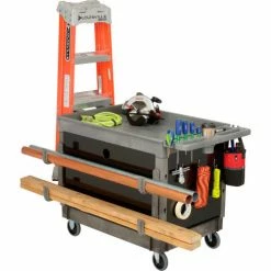 Global Industrial Utility Cart w/2 Tray Shelves & 5" Casters, 44"L x 25-1/2"W x 32-1/2"H 52 Global Industrial Utility Cart w/2 Tray Shelves & 5" Casters, 44"L x 25-1/2"W x 32-1/2"H -Utility Carts Elegant store 800305 08