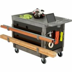 Global Industrial Utility Cart w/2 Tray Shelves & 5" Casters, 44"L x 25-1/2"W x 32-1/2"H 53 Global Industrial Utility Cart w/2 Tray Shelves & 5" Casters, 44"L x 25-1/2"W x 32-1/2"H -Utility Carts Elegant store 800305 09