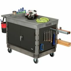 Global Industrial Utility Cart w/2 Tray Shelves & 5" Casters, 44"L x 25-1/2"W x 32-1/2"H 56 Global Industrial Utility Cart w/2 Tray Shelves & 5" Casters, 44"L x 25-1/2"W x 32-1/2"H -Utility Carts Elegant store 800305 12