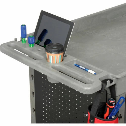 Global Industrial Utility Cart w/2 Tray Shelves & 5" Casters, 44"L x 25-1/2"W x 32-1/2"H 27 Global Industrial Utility Cart w/2 Tray Shelves & 5" Casters, 44"L x 25-1/2"W x 32-1/2"H - Image 27