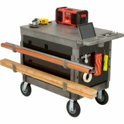 Global Industrial™ Utility Cart w/2 Shelves & 8" Casters, 44"L x 25-1/2"W x 32-1/2"H, Gray -Utility Carts Elegant store 800327 08