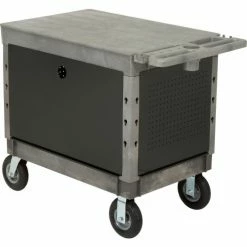 Global Industrial™ Utility Cart w/2 Shelves & 8" Casters, 44"L x 25-1/2"W x 32-1/2"H, Gray -Utility Carts Elegant store 800327 15