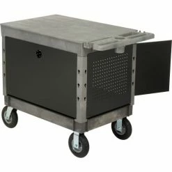 Global Industrial™ Utility Cart w/2 Shelves & 8" Casters, 44"L x 25-1/2"W x 32-1/2"H, Gray -Utility Carts Elegant store 800327 16