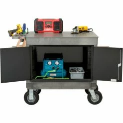 Global Industrial™ Utility Cart w/2 Shelves & 8" Casters, 44"L x 25-1/2"W x 32-1/2"H, Gray -Utility Carts Elegant store 800327 18