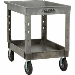 Global Industrial Tray Top Utility Cart w/2 Shelves, 44"L x 25-1/2"W x 35-1/2"H, Gray 58 Global Industrial Tray Top Utility Cart w/2 Shelves, 44"L x 25-1/2"W x 35-1/2"H, Gray -Utility Carts Elegant store 800328 13
