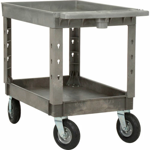 Global Industrial Tray Top Utility Cart w/2 Shelves, 44"L x 25-1/2"W x 35-1/2"H, Gray 15 Global Industrial Tray Top Utility Cart w/2 Shelves, 44"L x 25-1/2"W x 35-1/2"H, Gray - Image 15