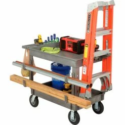 Global Industrial Tray Top Utility Cart w/2 Shelves, 44"L x 25-1/2"W x 35-1/2"H, Gray 65 Global Industrial Tray Top Utility Cart w/2 Shelves, 44"L x 25-1/2"W x 35-1/2"H, Gray -Utility Carts Elegant store 800328 20