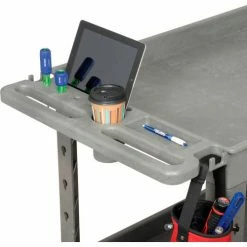Global Industrial Tray Top Utility Cart w/2 Shelves, 44"L x 25-1/2"W x 35-1/2"H, Gray 72 Global Industrial Tray Top Utility Cart w/2 Shelves, 44"L x 25-1/2"W x 35-1/2"H, Gray -Utility Carts Elegant store 800328 27
