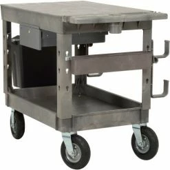Global Industrial™ Flat Top Utility Cart w/2 Shelves, 44"L x 25-1/2"W x 35-1/2"H, Gray -Utility Carts Elegant store 800329 17