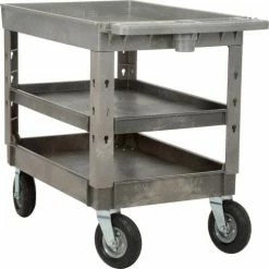 Global Industrial Tray Top Utility Cart w/3 Shelves, 44"L x 25-1/2"W x 35-1/2"H, Gray 58 Global Industrial Tray Top Utility Cart w/3 Shelves, 44"L x 25-1/2"W x 35-1/2"H, Gray -Utility Carts Elegant store 800330 13