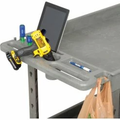 Global Industrial Tray Top Utility Cart w/3 Shelves, 44"L x 25-1/2"W x 35-1/2"H, Gray 74 Global Industrial Tray Top Utility Cart w/3 Shelves, 44"L x 25-1/2"W x 35-1/2"H, Gray -Utility Carts Elegant store 800330 29