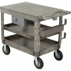 Global Industrial Flat Top Utility Cart w/3 Shelves, 44"L x 25-1/2"W x 35-1/2"H, Gray 51 Global Industrial Flat Top Utility Cart w/3 Shelves, 44"L x 25-1/2"W x 35-1/2"H, Gray -Utility Carts Elegant store 800331 14