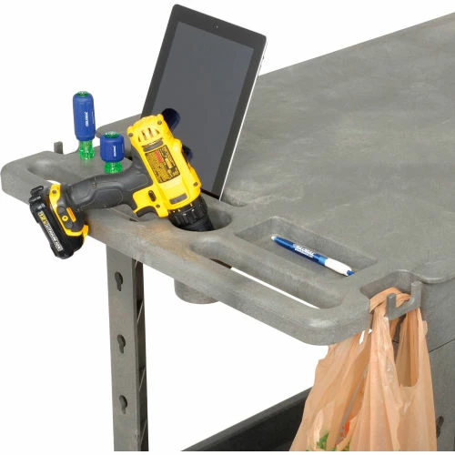 Global Industrial Flat Top Utility Cart w/3 Shelves, 44"L x 25-1/2"W x 35-1/2"H, Gray 21 Global Industrial Flat Top Utility Cart w/3 Shelves, 44"L x 25-1/2"W x 35-1/2"H, Gray - Image 21