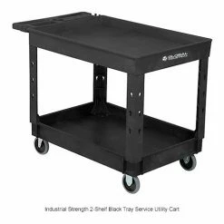 Global Industrial Utility Cart w/2 Shelves & 5" Casters, 44"L x 25-1/2"W x 32-1/2"H, Black 77 Global Industrial Utility Cart w/2 Shelves & 5" Casters, 44"L x 25-1/2"W x 32-1/2"H, Black -Utility Carts Elegant store 800334IN 1wco