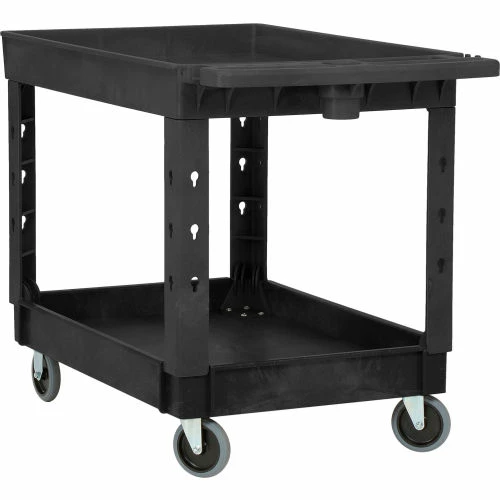 Global Industrial Utility Cart w/2 Shelves & 5" Casters, 44"L x 25-1/2"W x 32-1/2"H, Black 15 Global Industrial Utility Cart w/2 Shelves & 5" Casters, 44"L x 25-1/2"W x 32-1/2"H, Black - Image 15