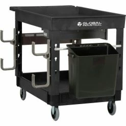 Global Industrial Utility Cart w/2 Shelves & 5" Casters, 44"L x 25-1/2"W x 32-1/2"H, Black 59 Global Industrial Utility Cart w/2 Shelves & 5" Casters, 44"L x 25-1/2"W x 32-1/2"H, Black -Utility Carts Elegant store 800334 16