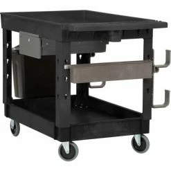 Global Industrial Utility Cart w/2 Shelves & 5" Casters, 44"L x 25-1/2"W x 32-1/2"H, Black 60 Global Industrial Utility Cart w/2 Shelves & 5" Casters, 44"L x 25-1/2"W x 32-1/2"H, Black -Utility Carts Elegant store 800334 17