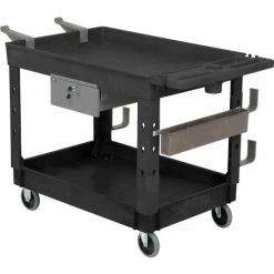 Global Industrial Utility Cart w/2 Shelves & 5" Casters, 44"L x 25-1/2"W x 32-1/2"H, Black 61 Global Industrial Utility Cart w/2 Shelves & 5" Casters, 44"L x 25-1/2"W x 32-1/2"H, Black -Utility Carts Elegant store 800334 18