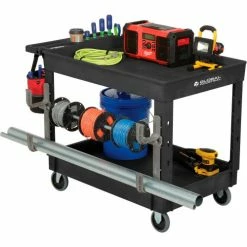 Global Industrial Utility Cart w/2 Shelves & 5" Casters, 44"L x 25-1/2"W x 32-1/2"H, Black 62 Global Industrial Utility Cart w/2 Shelves & 5" Casters, 44"L x 25-1/2"W x 32-1/2"H, Black -Utility Carts Elegant store 800334 19