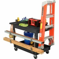 Global Industrial Utility Cart w/2 Shelves & 5" Casters, 44"L x 25-1/2"W x 32-1/2"H, Black 63 Global Industrial Utility Cart w/2 Shelves & 5" Casters, 44"L x 25-1/2"W x 32-1/2"H, Black -Utility Carts Elegant store 800334 20