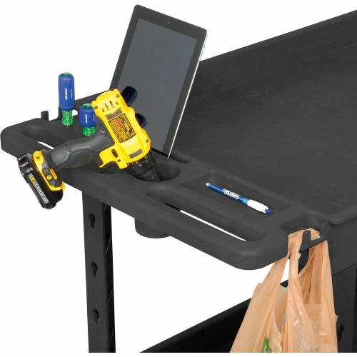 Global Industrial Utility Cart w/2 Shelves & 5" Casters, 44"L x 25-1/2"W x 32-1/2"H, Black 29 Global Industrial Utility Cart w/2 Shelves & 5" Casters, 44"L x 25-1/2"W x 32-1/2"H, Black - Image 29