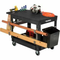 Global Industrial Flat Top Utility Cart w/2 Shelves, 44"L x 25-1/2"W x 32-1/2"H, Black 45 Global Industrial Flat Top Utility Cart w/2 Shelves, 44"L x 25-1/2"W x 32-1/2"H, Black -Utility Carts Elegant store 800335 07