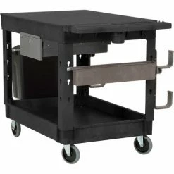 Global Industrial Flat Top Utility Cart w/2 Shelves, 44"L x 25-1/2"W x 32-1/2"H, Black 55 Global Industrial Flat Top Utility Cart w/2 Shelves, 44"L x 25-1/2"W x 32-1/2"H, Black -Utility Carts Elegant store 800335 17