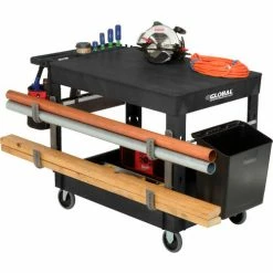 Global Industrial Flat Top Utility Cart w/2 Shelves, 44"L x 25-1/2"W x 32-1/2"H, Black 58 Global Industrial Flat Top Utility Cart w/2 Shelves, 44"L x 25-1/2"W x 32-1/2"H, Black -Utility Carts Elegant store 800335 20