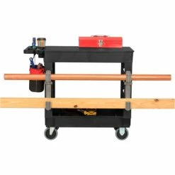 Global Industrial Flat Top Utility Cart w/2 Shelves, 38"L x 17-1/2"W x 32-1/2"H, Black 36 Global Industrial Flat Top Utility Cart w/2 Shelves, 38"L x 17-1/2"W x 32-1/2"H, Black -Utility Carts Elegant store 800337 04