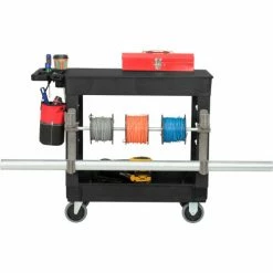 Global Industrial Flat Top Utility Cart w/2 Shelves, 38"L x 17-1/2"W x 32-1/2"H, Black 37 Global Industrial Flat Top Utility Cart w/2 Shelves, 38"L x 17-1/2"W x 32-1/2"H, Black -Utility Carts Elegant store 800337 05