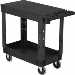 Global Industrial Flat Top Utility Cart w/2 Shelves, 38"L x 17-1/2"W x 32-1/2"H, Black 39 Global Industrial Flat Top Utility Cart w/2 Shelves, 38"L x 17-1/2"W x 32-1/2"H, Black -Utility Carts Elegant store 800337 07