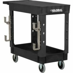 Global Industrial Flat Top Utility Cart w/2 Shelves, 38"L x 17-1/2"W x 32-1/2"H, Black 41 Global Industrial Flat Top Utility Cart w/2 Shelves, 38"L x 17-1/2"W x 32-1/2"H, Black -Utility Carts Elegant store 800337 09