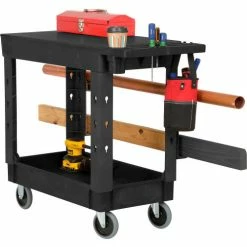 Global Industrial Flat Top Utility Cart w/2 Shelves, 38"L x 17-1/2"W x 32-1/2"H, Black 42 Global Industrial Flat Top Utility Cart w/2 Shelves, 38"L x 17-1/2"W x 32-1/2"H, Black -Utility Carts Elegant store 800337 10