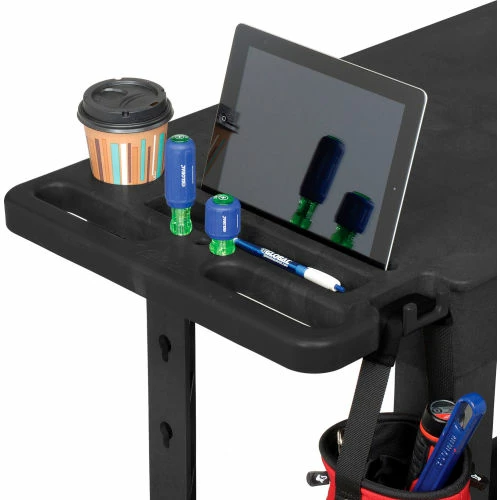 Global Industrial Flat Top Utility Cart w/2 Shelves, 38"L x 17-1/2"W x 32-1/2"H, Black 16 Global Industrial Flat Top Utility Cart w/2 Shelves, 38"L x 17-1/2"W x 32-1/2"H, Black - Image 16