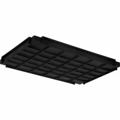 Global Industrial Deep Tray Shelf for Utility Cart, 36"L x 24"W x 2-1/2"H, Black -Utility Carts Elegant store 800338 08