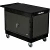 Global Industrial Utility Cart w/2 Flat Shelves, 500 lb. Capacity, 44"L x 25-1/2"W x 32-1/2"H