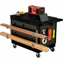 Global Industrial Utility Cart w/2 Flat Shelves, 500 lb. Capacity, 44"L x 25-1/2"W x 32-1/2"H -Utility Carts Elegant store 800340 08