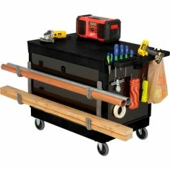 Global Industrial Utility Cart w/2 Flat Shelves, 500 lb. Capacity, 44"L x 25-1/2"W x 32-1/2"H -Utility Carts Elegant store 800340 11