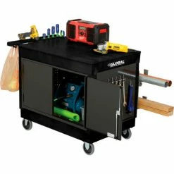 Global Industrial Utility Cart w/2 Flat Shelves, 500 lb. Capacity, 44"L x 25-1/2"W x 32-1/2"H -Utility Carts Elegant store 800340 14