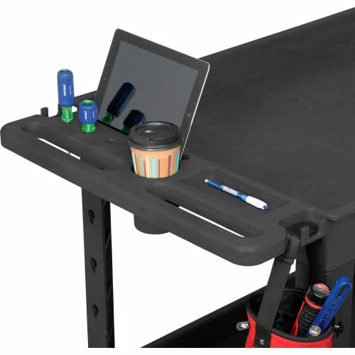 Global Industrial Tray Top Utility Cart w/3 Shelves, 44"L x 25-1/2"W x 32-1/2"H, Black 29 Global Industrial Tray Top Utility Cart w/3 Shelves, 44"L x 25-1/2"W x 32-1/2"H, Black - Image 29