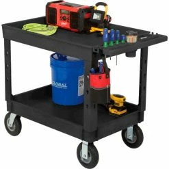Global Industrial™ Utility Cart w/2 Shelves & 8" Casters, 44"L x 25-1/2"W x 32-1/2"H, Black -Utility Carts Elegant store 800344 12