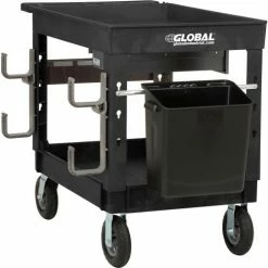 Global Industrial™ Utility Cart w/2 Shelves & 8" Casters, 44"L x 25-1/2"W x 32-1/2"H, Black -Utility Carts Elegant store 800344 16